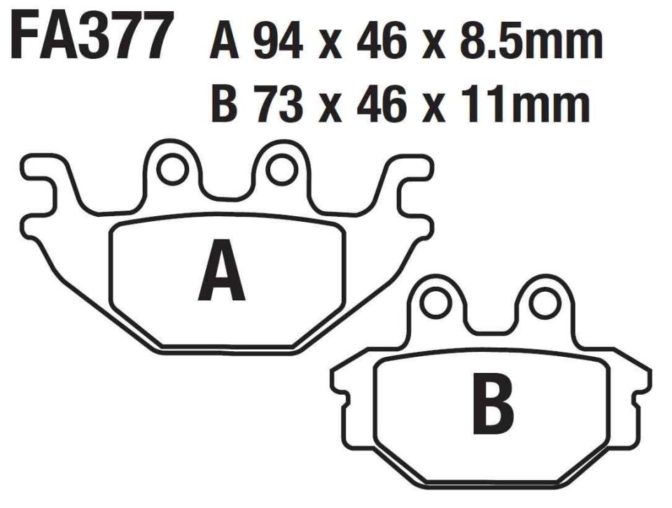 Yamaha Arka Fren Disk Balatası Fa377 Mt 125- Yzf-R 125