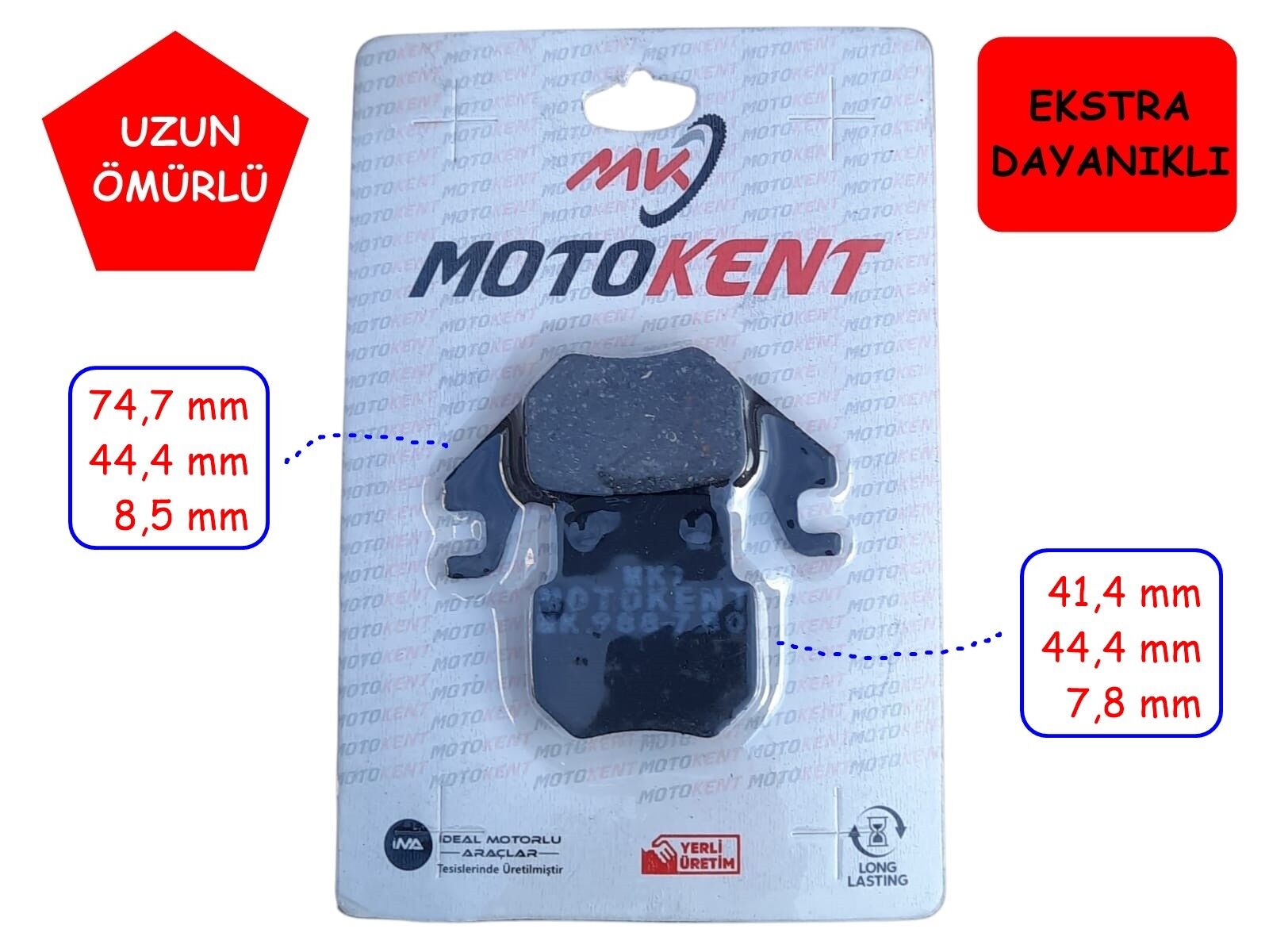 Rks Arka Fren Balatası Bs988 Mtk Des 125 Ltm Ltr Vps