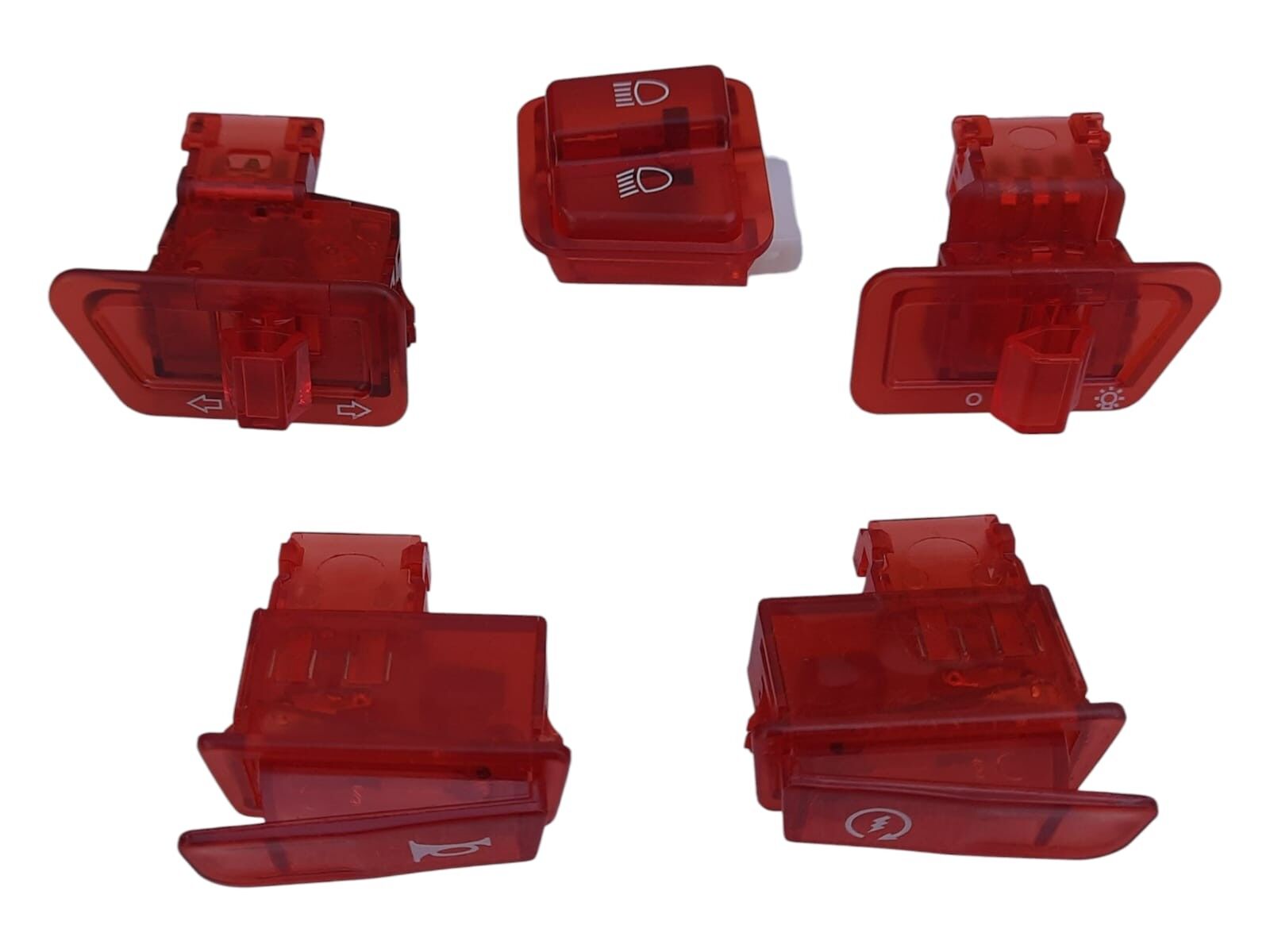 Sevgent Scooter Anahtar Seti (Düğme) 5 Li Kırmızı