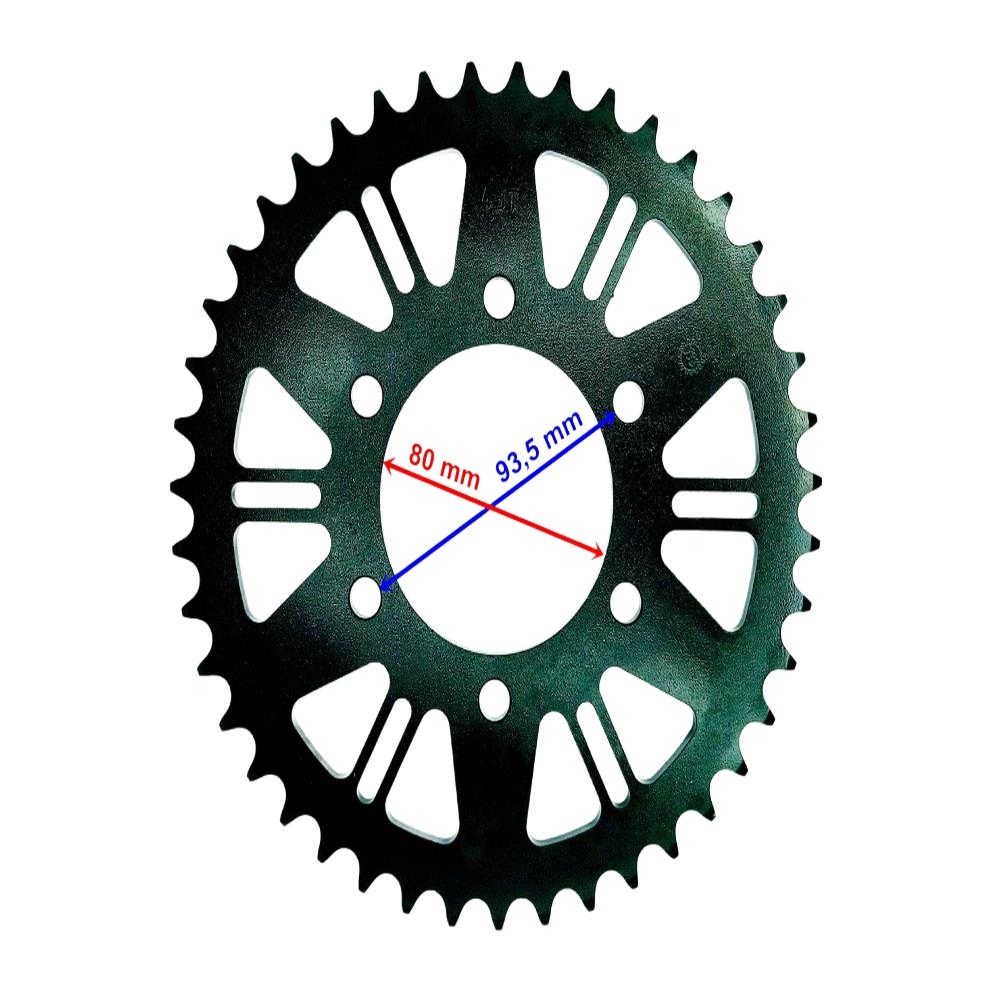 Kawasaki Uyumlu Arka Dişli 520-43T İç 80 Mm 6 Delik Zx-6R Ninja(2007-2015) 636(2007-2012) Öm