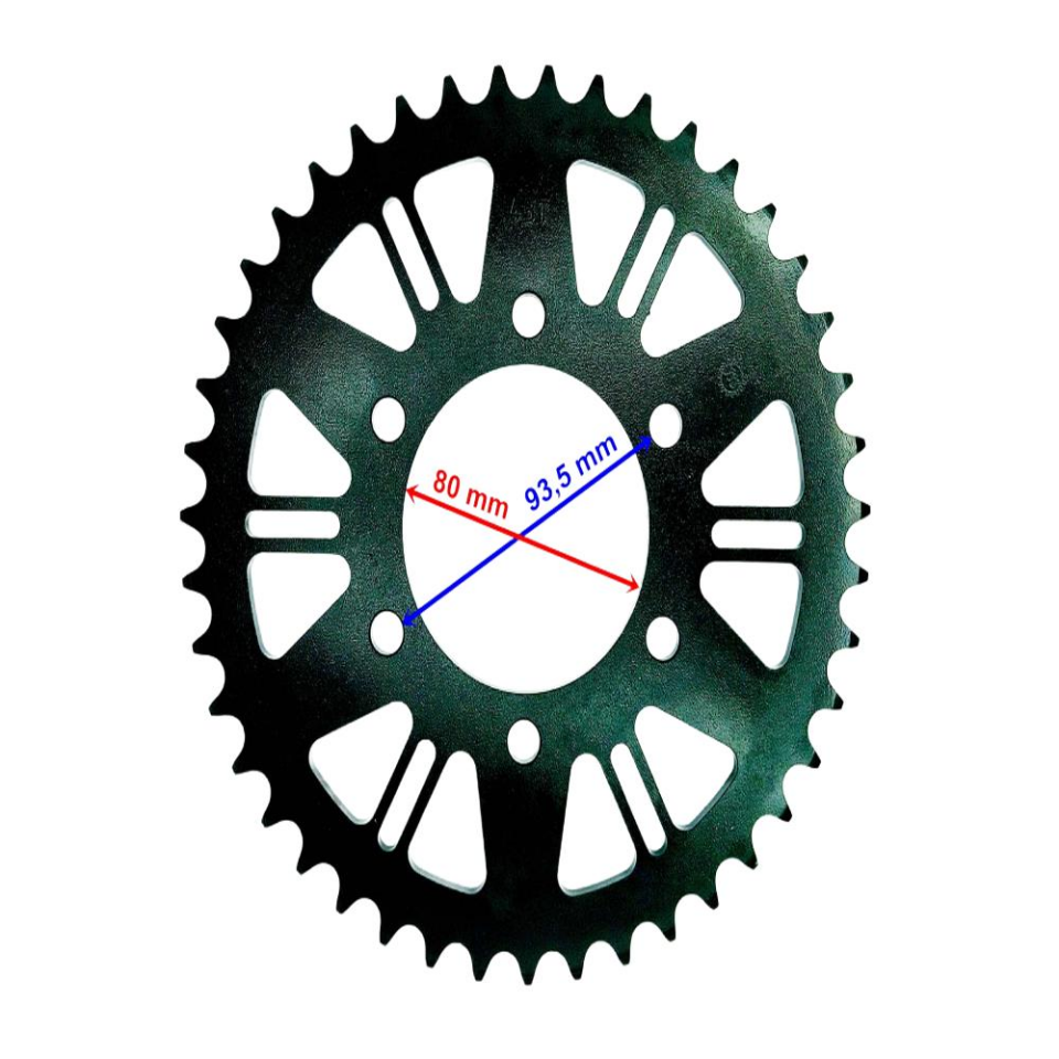 Kawasaki Uyumlu Arka Dişli 520-43T İç 80 Mm 6 Delik Zx-6R Ninja(2007-2015) 636(2007-2012) Öm