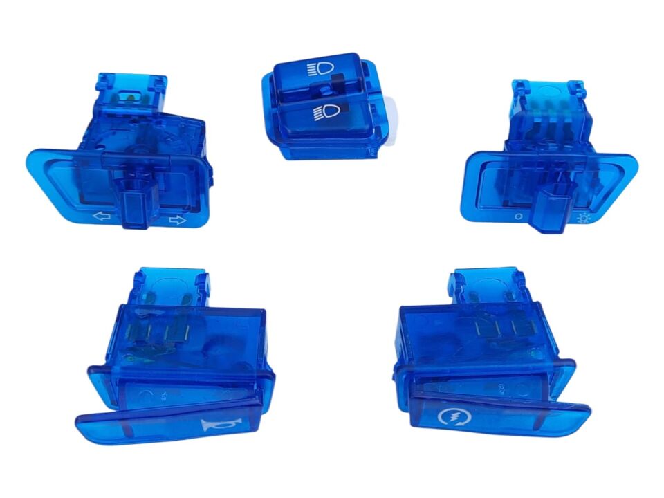 Sevgent Scooter Anahtar Seti (Düğme) 5 Li Mavi