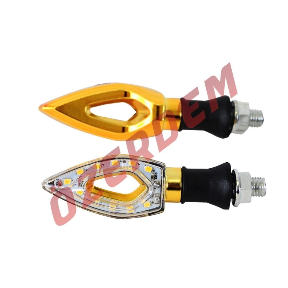 Universal Sinyal Ledli Delikli Sarı Işık Gold