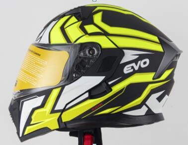 Kask Çenesi Açılır Gözlüklü Evo Sarı-Siyah-Beyaz 90605 -L-