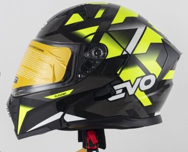 Kask Çenesi Açılır Gözlüklü Evo Sarı-Siyah 90602 -Xl-
