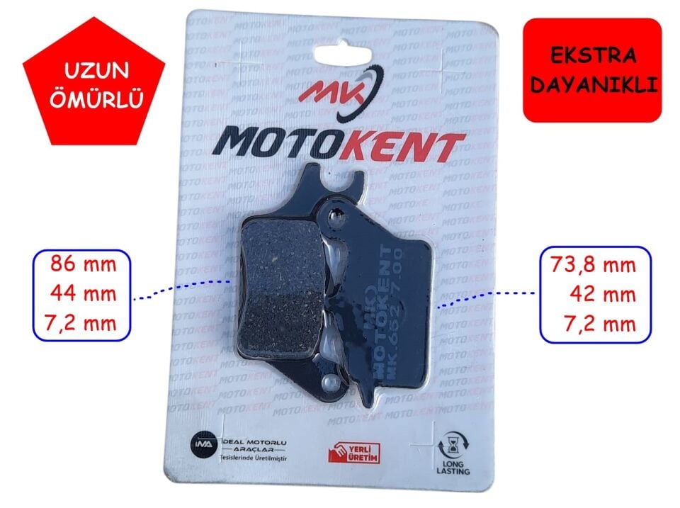 Honda Ön Fren Disk Balatası Sfa708 Mtk Activa İ Suzuki Uk 110 Address (17-..) Yamaha Tricity 125