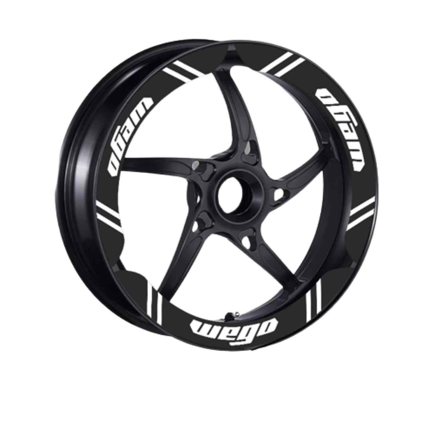 Tvs Wego 110 2012 - 2024 Uyumlu Siyah Geniş 1 Set Jant Şeridi