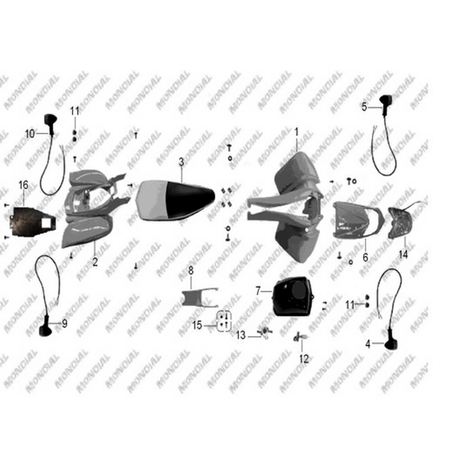 200 Jackal-X Arka Çamurluk Kırmızı Orj