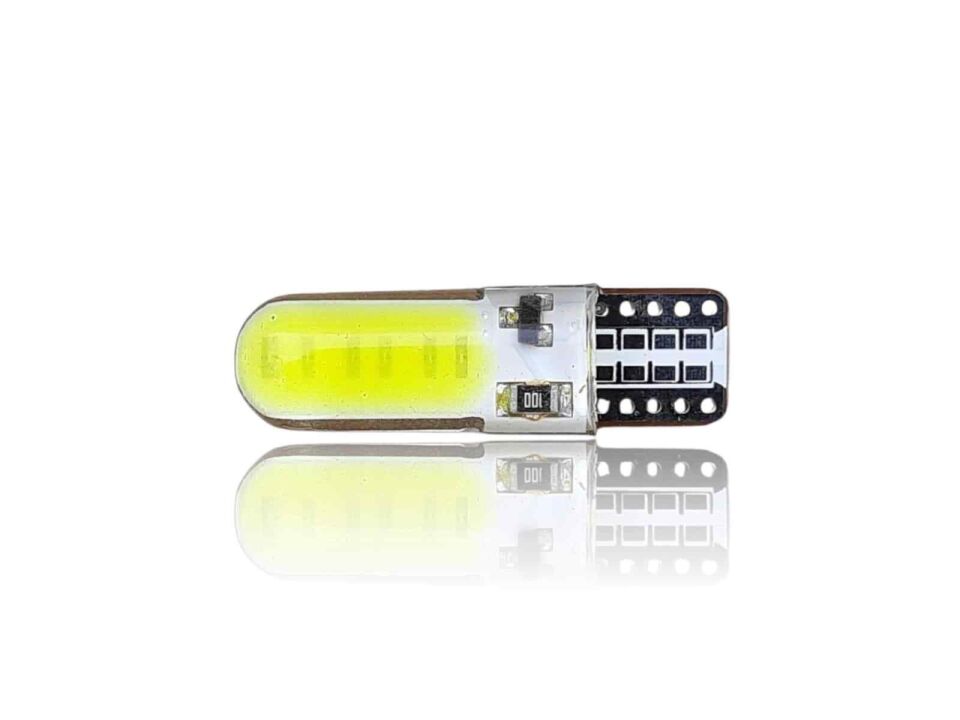 T10 12V Led Ampül Çakar Silikonlu 12 Beyaz