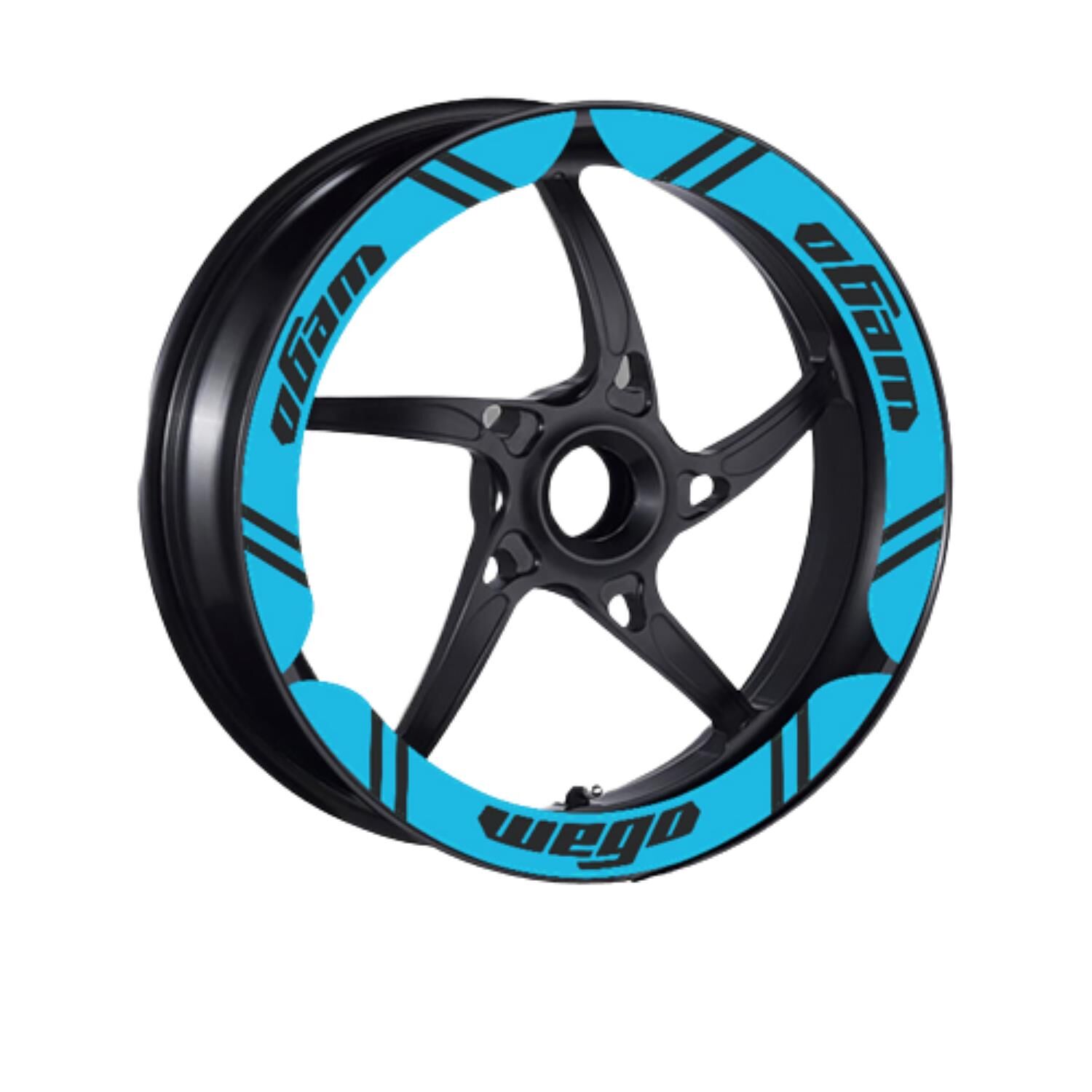 Tvs Wego 110 2012 - 2024 Uyumlu Mavi Geniş 1 Set Jant Şeridi