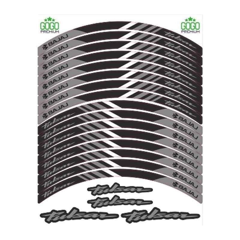 Bajaj Reflektör Gri Baskı Pulsar Uyumlu 1 Set Jant Şeridi