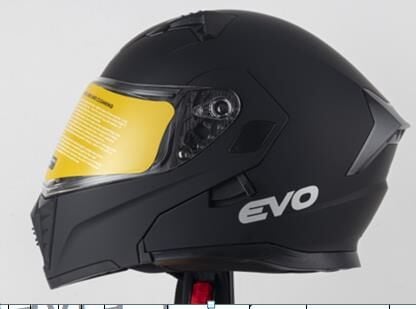 Kask Çenesi Açılır Gözlüklü Evo Mat Siyah 90609 -M-