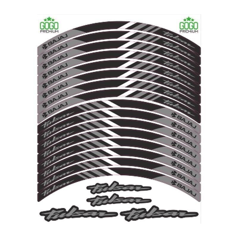 Bajaj Reflektör Gri Baskı Pulsar Uyumlu 1 Set Jant Şeridi