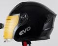 Kask Çenesiz Gözlüklü Evo Parlak Siyah 52802 -M-