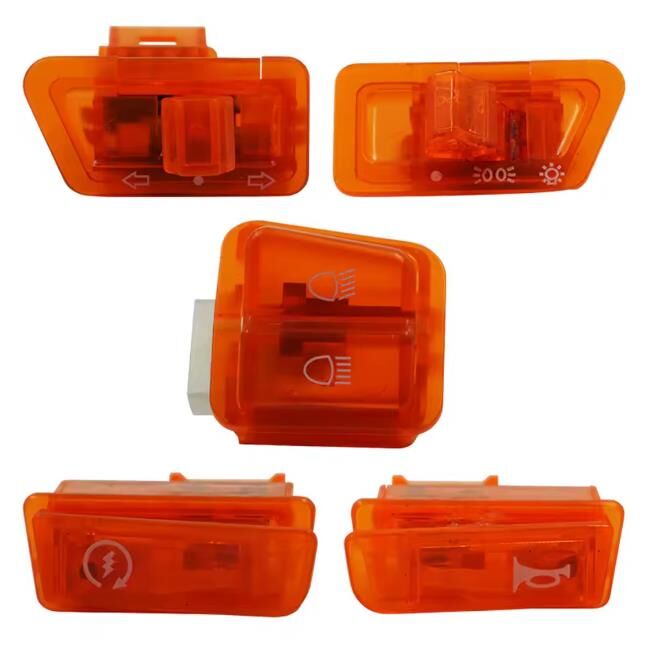 Mondial Düğme Seti (5Li) Turuncu/Şeffaf Rs/Rmz/Ft