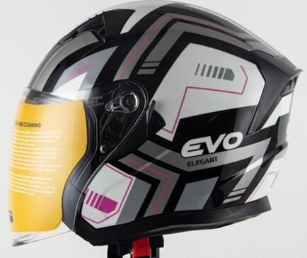 Kask Çenesiz Gözlüklü Evo Gri-Siyah 52811 -M-
