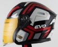 Kask Çenesiz Gözlüklü Evo Kırmızı-Siyah 52809 -M-