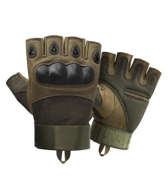 Motorcu/Motosiklet Yarım Kaymaz Yeşil Eldiven