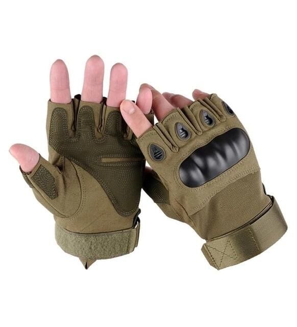 Motorcu/Motosiklet Yarım Kaymaz Yeşil Eldiven