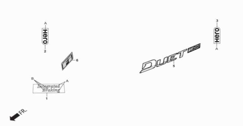 Hero Duet 125 (Duet 125) Stiker ( Fi ) Orj ResimNo:6