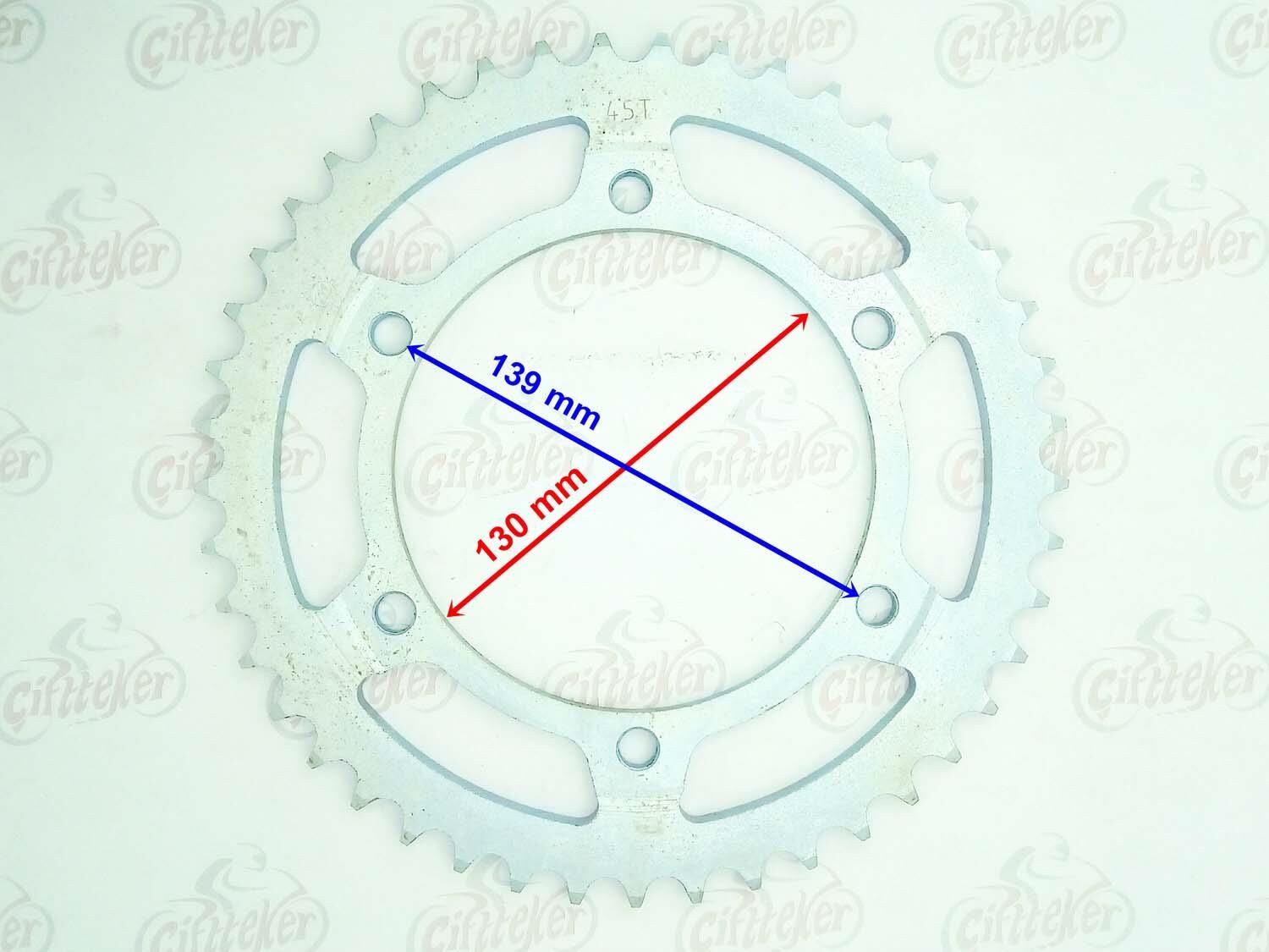 Honda Xl 700 Uyumlu Arka Dişli 525-45T İç 130X6 Delikli Ind Öm