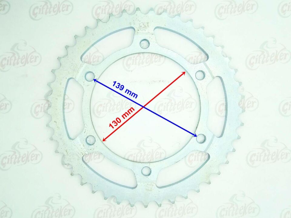 Honda Xl 700 Uyumlu Arka Dişli 525-45T İç 130X6 Delikli Ind Öm