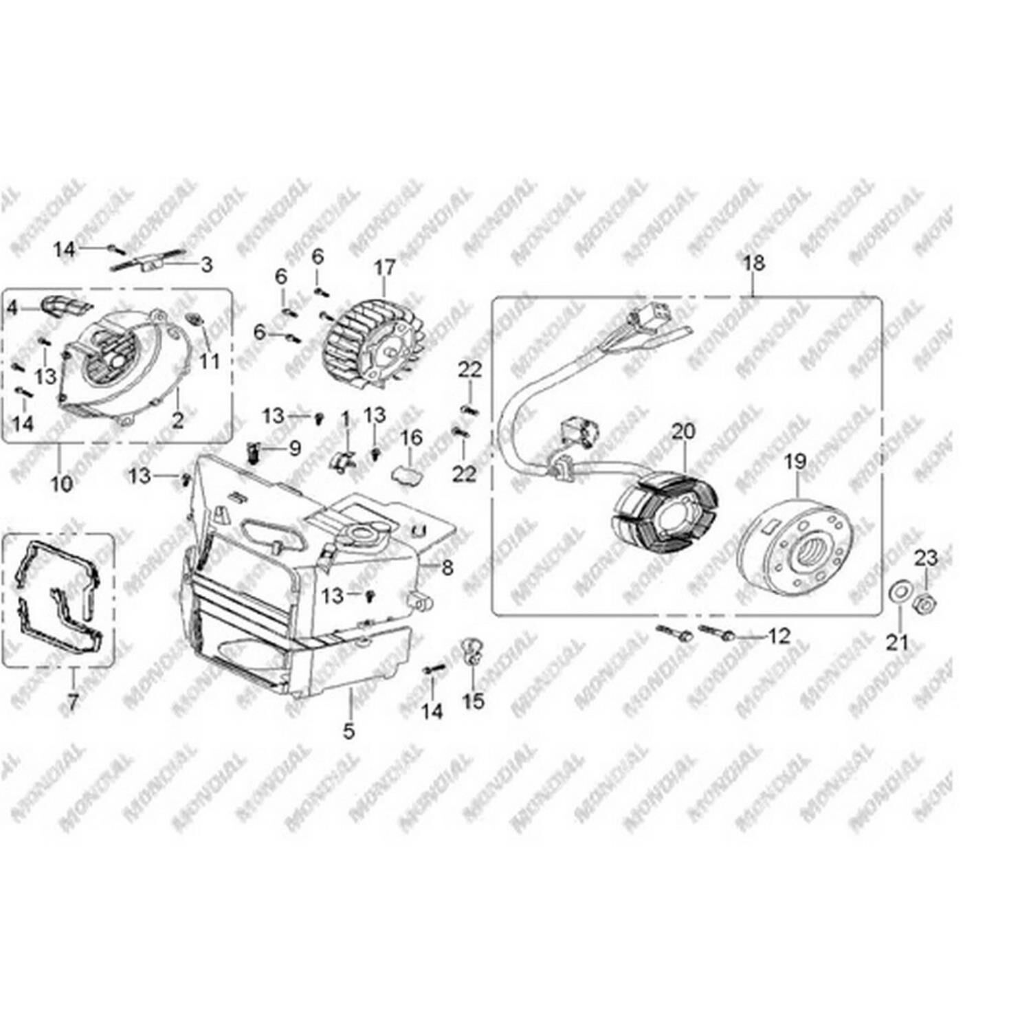 Atv Vulcan-X Alternatör 6 Lı Komple Orj