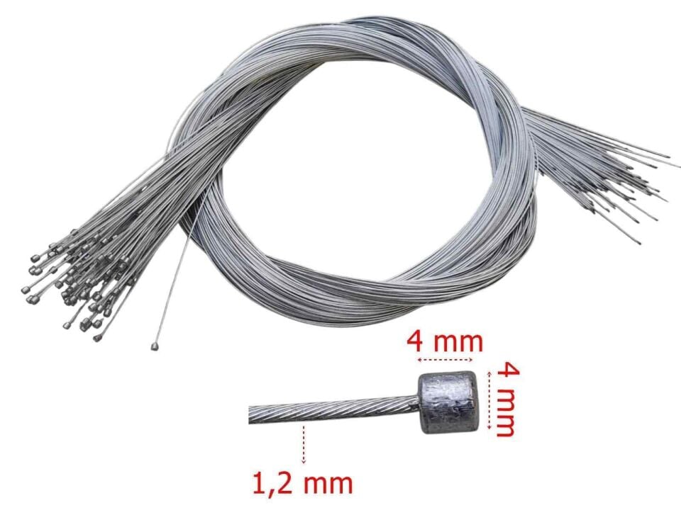 Bisiklet Vites Teli İç 250 Cm (1,2 Mm) Arpa Başlı(1 ADET)
