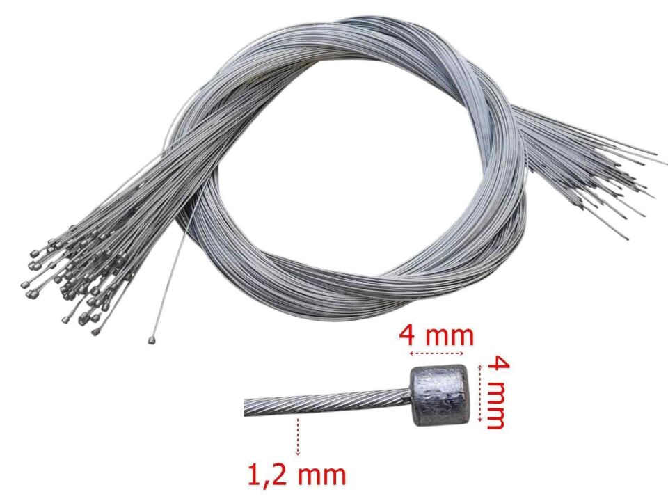 Bisiklet Vites Teli İç 250 Cm (1,2 Mm) Arpa Başlı(1 ADET)