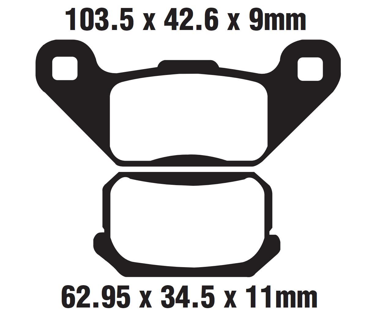 Atv Atv-Buggy Arka Fren Disk Balatası Fa431 A Kalite