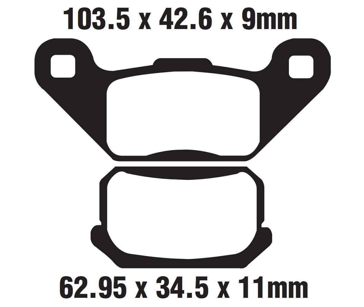 Atv Atv-Buggy Arka Fren Disk Balatası Fa431 A Kalite