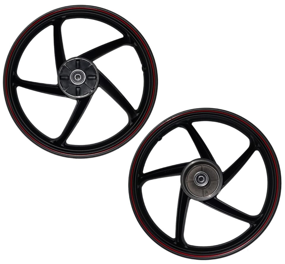 Cub Arka Jant Çelik Siyah-Kırmızı 160-17