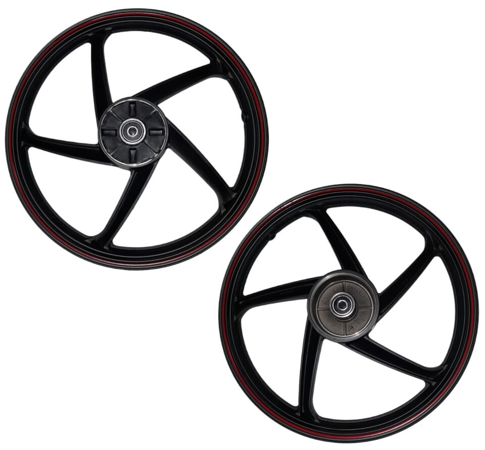 Cub Arka Jant Çelik Siyah-Kırmızı 160-17