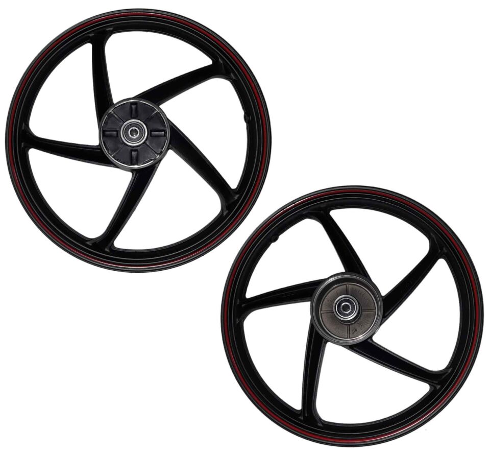 Cub Arka Jant Çelik Siyah-Kırmızı 160-17