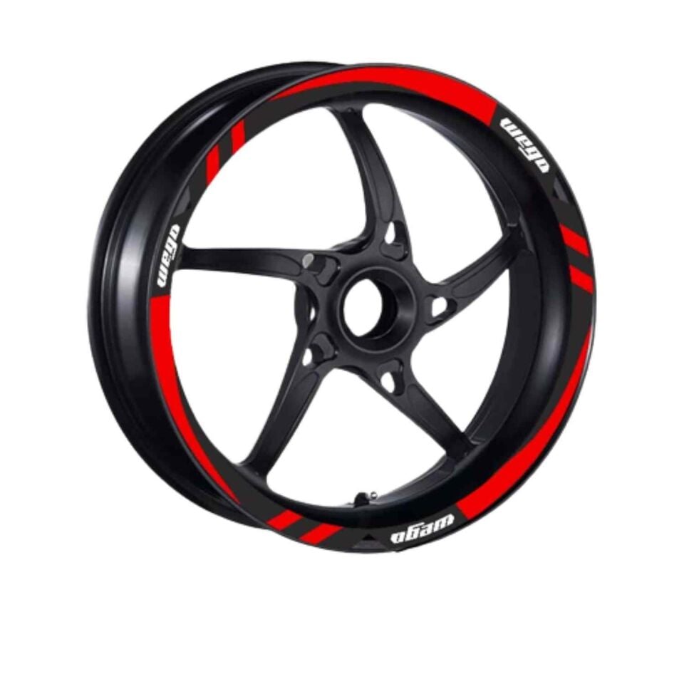 Tvs Wego 110 2012 - 2024 Uyumlu Kırmızı 1 Set Jant Şeridi