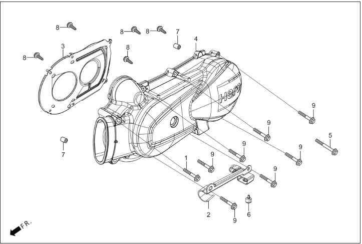 Hero Dash 125 (Dsh125E5) Debriyaj Kapak Plaka Kapak Orj ResimNo:3