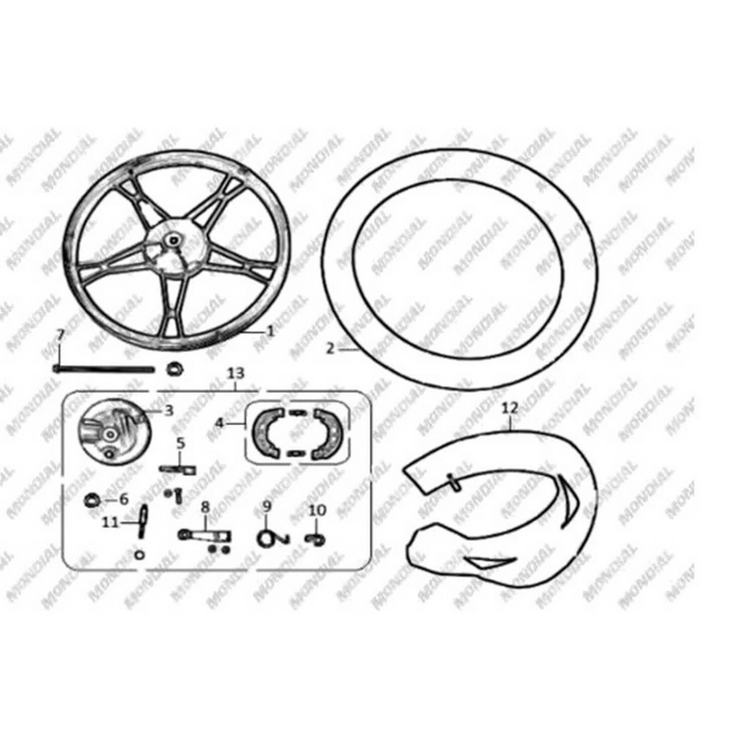 Hyena Ön Kampana Komple Gri Çelik Jant Orj