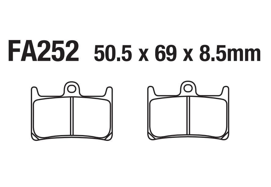 Ön Fren Dısk Balatası Fa252 Yamaha Yz Uyumlu F 600 Fz6 Fz-07