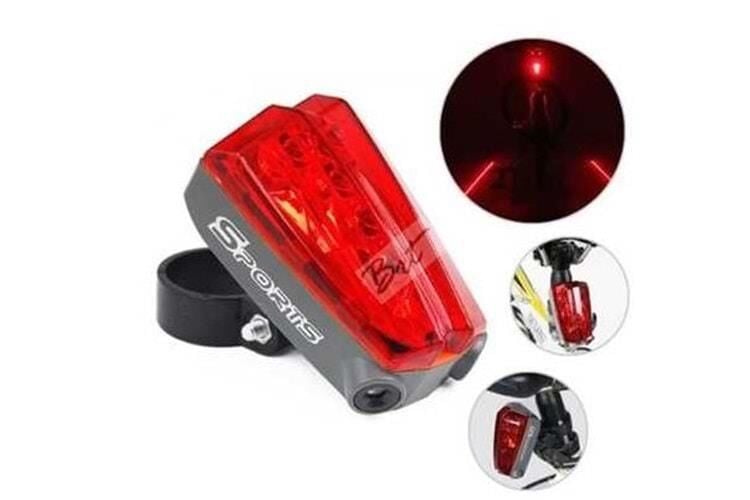 Bisiklet Stop Lamba Jy2l-a 5 Ledli 2 Lazer Işıklı