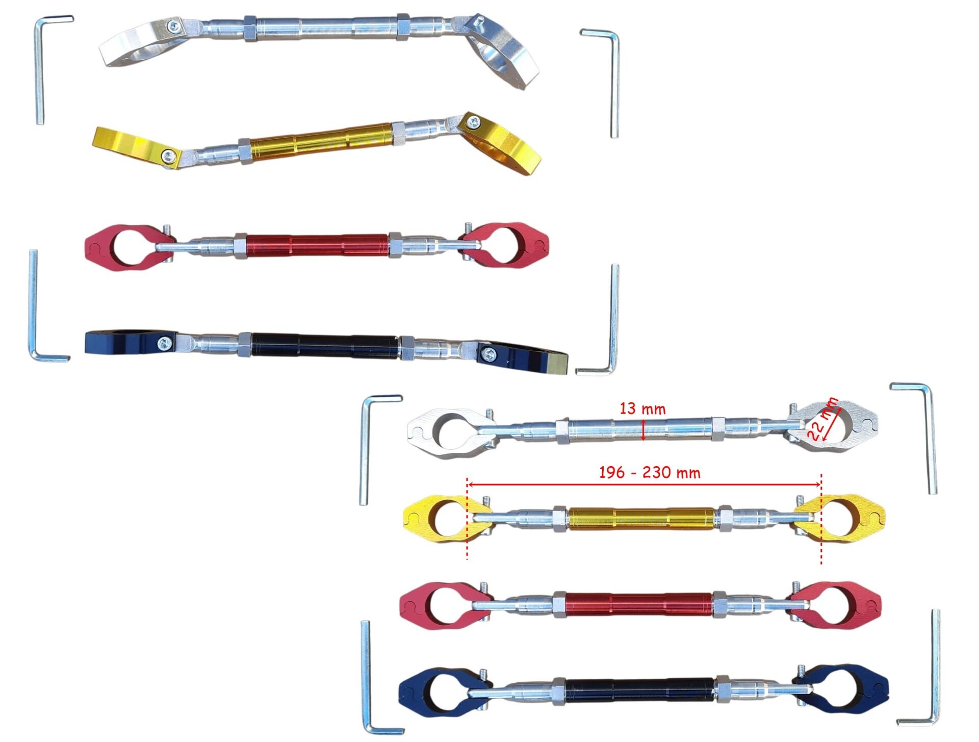 Dekoratif Gidon Barı Alüminyum Karışık Renk