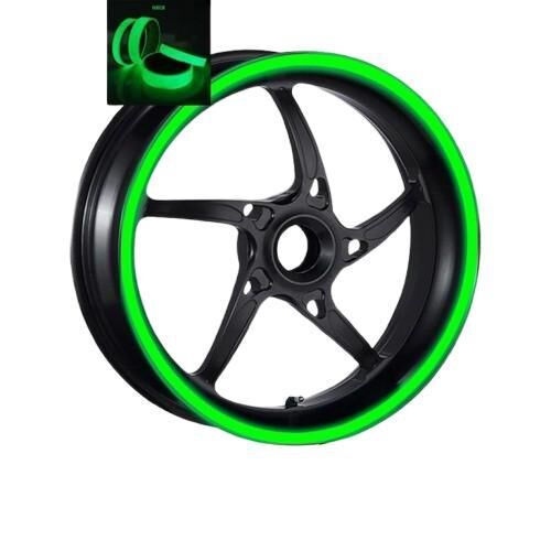 Gece Yanan Doğal Renk Fosforlu 7Cm X 7 M Lüks 1 Set Jant Şeridi