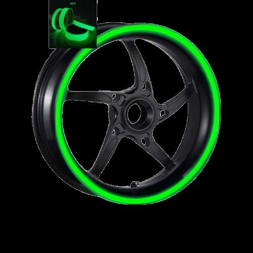 Gece Yanan Doğal Renk Fosforlu 7Cm X 7 M Lüks 1 Set Jant Şeridi