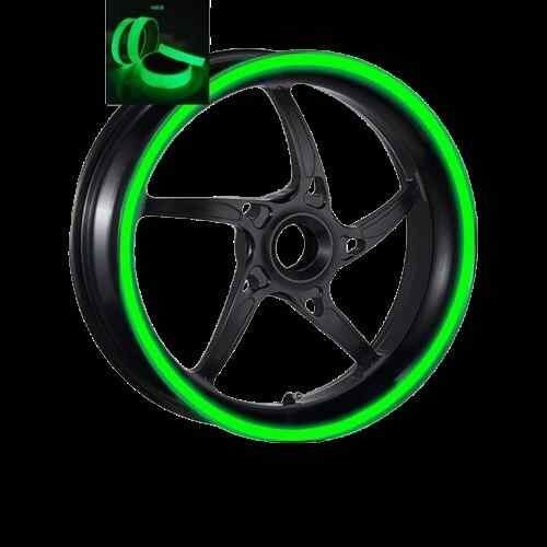 Gece Yanan Doğal Renk Fosforlu 7Cm X 7 M Lüks 1 Set Jant Şeridi