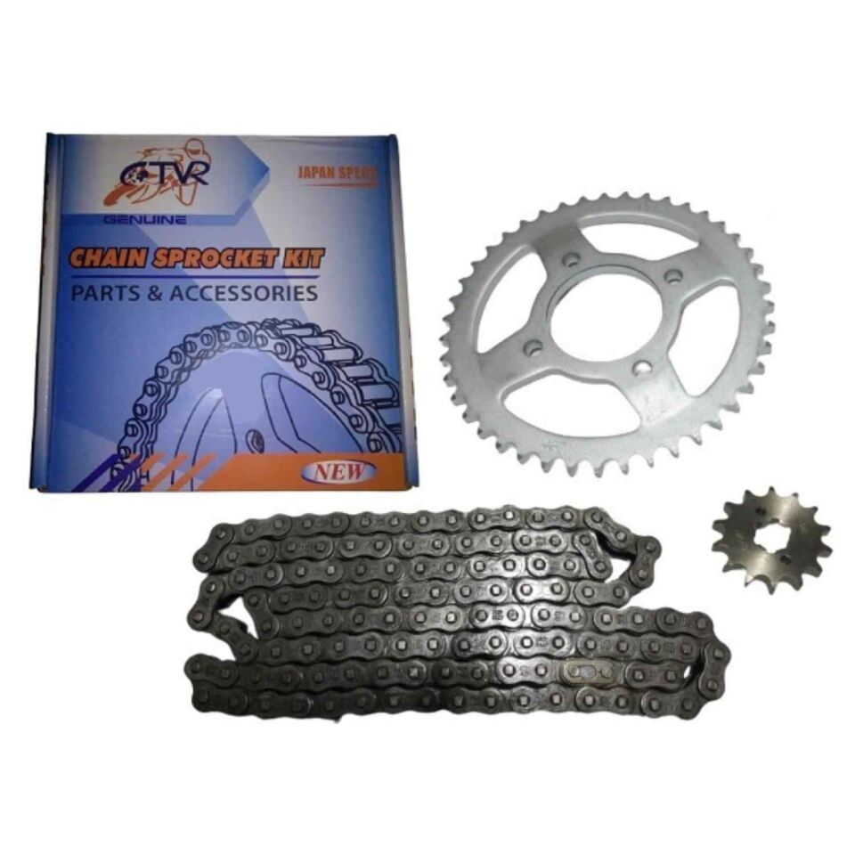 Tvs Apache Ön-Arka Dişli Zincir Set 428H 124L 14-43T Tvr