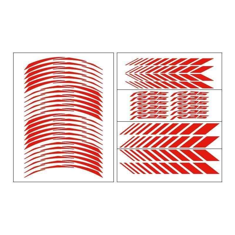 Yamaha Florasan Kırmızı Racing R25 Uyumlu 1 Set Jant Şeridi