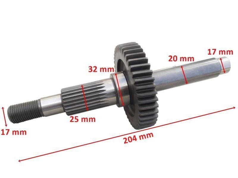 Atv Atvu Bs 150 Şanzıman Çıkış Mili Ve Dişlisi 43T 204 Mm Öm