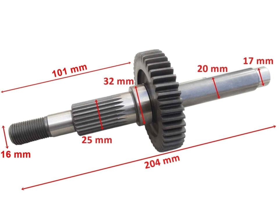Atv Atvu Bs 150 Şanzıman Çıkış Mili Ve Dişlisi 43T 204 Mm Öm