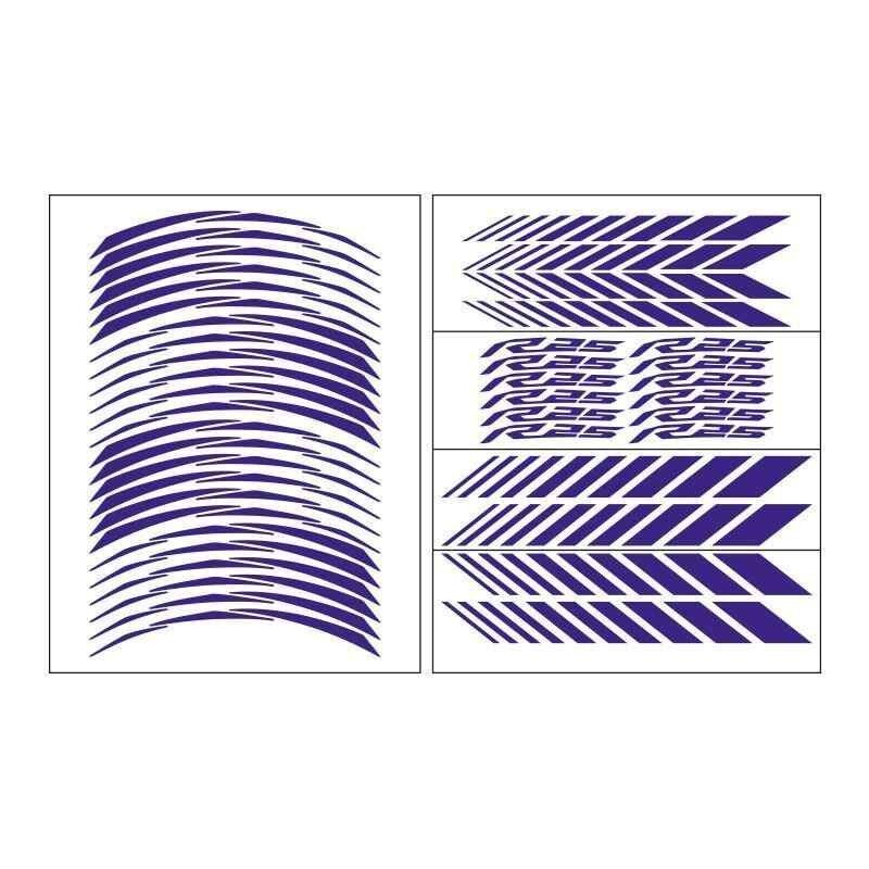 Yamaha Reflektör Mavi Racing R25 Uyumlu 1 Set Jant Şeridi