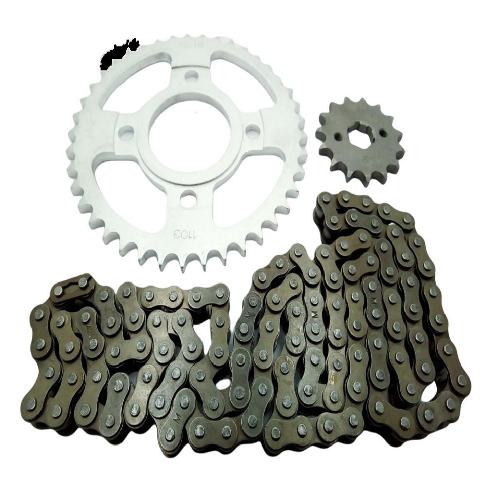 Asya 125 Cg Ön-Arka Dişli Zincir Set Tel Jant 428 100L 38-15T