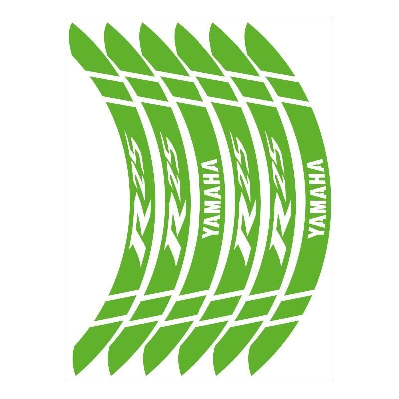 Yamaha Florasan Yeşil Geniş R25 Uyumlu 1 Set Jant Şeridi